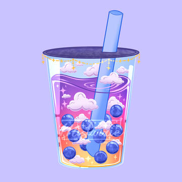 Sunset Boba - Merch Design